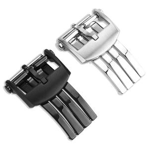 Cierre de hebilla de despliegue para Avenger Blackbird <span class=keywords><strong>Seawolf</strong></span> Superocean 20mm correa de reloj de acero de lujo con acabado de oro rosa de plata negra - Product Image 1