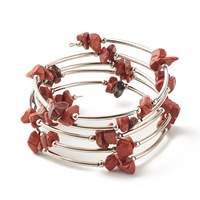 Bracelet en éclats d'améthyste naturelle avec fil métallique, pierres de guérison, bracelets en cristal violet pour cadeau