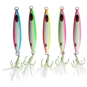 Señuelos de Pesca de Fondo de 100g, 120g y 150g para Agua Salada, Set de 5 Colores con Característica Luminosa en la Oscuridad - Product Image 3
