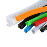 Funda protectora de cable trenzado, organizador de mangueras de PET, Protector de cable de gestión, cubierta de tubo de telar de alambre