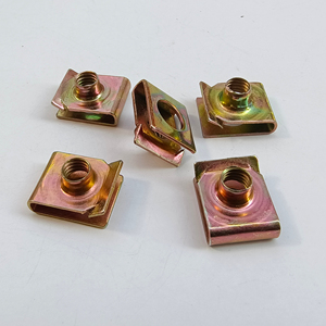 U loại Clip <span class=keywords><strong>Nut</strong></span> vuông khóa lồng <span class=keywords><strong>Nut</strong></span> với khai thác vít chủ đề màu vàng kẽm mạ kẽm kết thúc tấm mùa xuân hạt carbon thép - Product Image 1