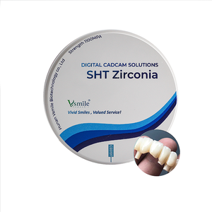 Disco di fresatura Cad Cam in zirconio dentale multistrato di zirconio SHT comparabile a polvere Tosoh - Product Image 2