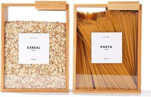 Caja <span class=keywords><strong>de</strong></span> Almacenamiento Multigrano <span class=keywords><strong>de</strong></span> Bambú Natural con Tapa Deslizante, Contenedor Cuadrado para Alimentos <span class=keywords><strong>de</strong></span> Cocina, Especias, <span class=keywords><strong>Miel</strong></span>, Mijo, Grano, Caja <span class=keywords><strong>de</strong></span> Almacenamiento - Product Image 4