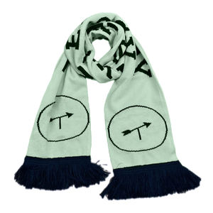 Diseño libre logotipo personalizado tejido Jacquard fútbol Fan Club bufanda con borla delicada - Product Image 1