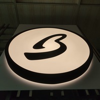 Enseigne lumineuse 3D en acrylique avec logo LED personnalisable pour taxi, maison et entreprise