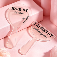Bentuk Akrilik Laser-Cut Custom dengan Lapisan Frosted, Cetak Warna UV, Layanan Logo Custom, untuk Salon Kecantikan dan Properti Media Sosial