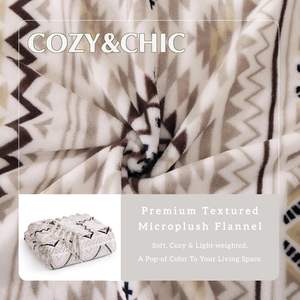 Mantas tejidas de algodón reciclado 100% personalizadas, manta Bohemia tejida para acampar - Product Image 2