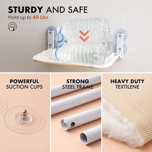 Ahorro de espacio, Salón inalámbrico plegable con ventosas, ventana de seguridad montada, cama para mascotas y gatos, asiento de ventana, percha para ventana de gato, <span class=keywords><strong>Hammo</strong></span> - Product Image 2