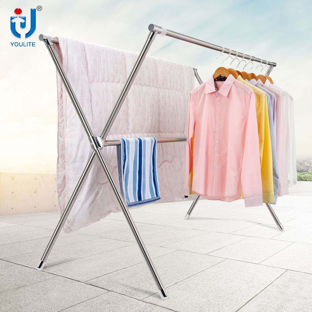 China Factory Stainless Steel Clothes Drying Rack Modern Space