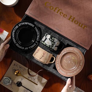 Wholesale Ceramic <b>Cup</b> and <b>Saucer</b> Set Floral Coffee Mug Couple Gift Set - Product Image 1