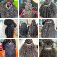 Cheveux brésiliens non traités, 12a, micro-encre brute, afro, crépus, bouclés, 4c, crochet, extensions de cheveux, livraison directe