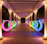 Balancelle LED Changeant de Couleur et Étanche avec Lumières Musicales pour Jardin Extérieur, Fête et Mobilier de Décoration de Patio