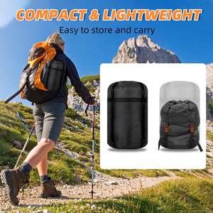 防水二重幅<span class=keywords><strong>3</strong></span>シーズンカップルポリエステルフード付き寝袋暖かい封筒付きファミリーキャンプ用 - Product Image 3