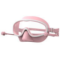 Masque de plongée pour enfants à grande monture, anti-buée, vision claire, avec couvre-nez intégré et bouchons d'oreilles