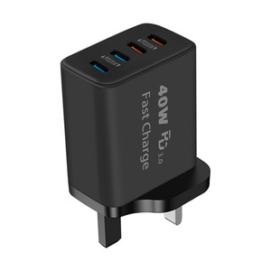 Adaptateur de charge rapide PD40W standard britannique, best-seller transfrontalier, compatible avec les chargeurs Apple iPhone 16 et Samsung, 4 ports - Product Image 3