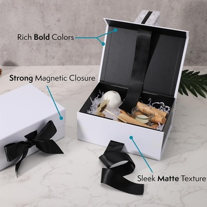 Custom High-End Luxury Magnetic Folding Gift <b>Box</b> with Embossing & Matt Lamination Ribbon for Jewelry/Wedding/<b>Christmas</b> Packaging - Product Image 4