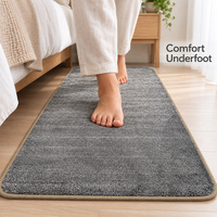 Tapis de chevet en polaire corail cationique, doux et moelleux, antidérapant, pour chambre à coucher, couleur unie, taille personnalisée, textiles OEM