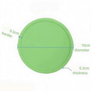 Sous-verres en silicone personnalisés avec logo, 4 pouces, antidérapants, isolation thermique, protège la table des rayures, pour les fêtes, les bars, les bureaux - Product Image 2
