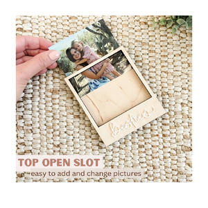 Cadre <span class=keywords><strong>photo</strong></span> <span class=keywords><strong>Polaroid</strong></span> magnétique en bois Besties | Cadre <span class=keywords><strong>photo</strong></span> 3D | Cadre magnétique pour réfrigérateur, cadeau pour l'anniversaire du meilleur ami - Product Image 2