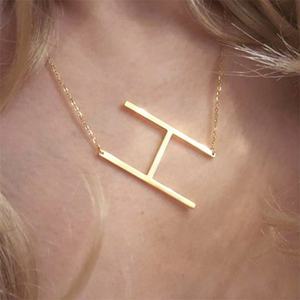 Collar con Colgante de Letra Inicial A-Z Personalizado al por Mayor, de Acero Inoxidable con Baño de Oro de 18K, Estilo Hip Hop - Product Image 3