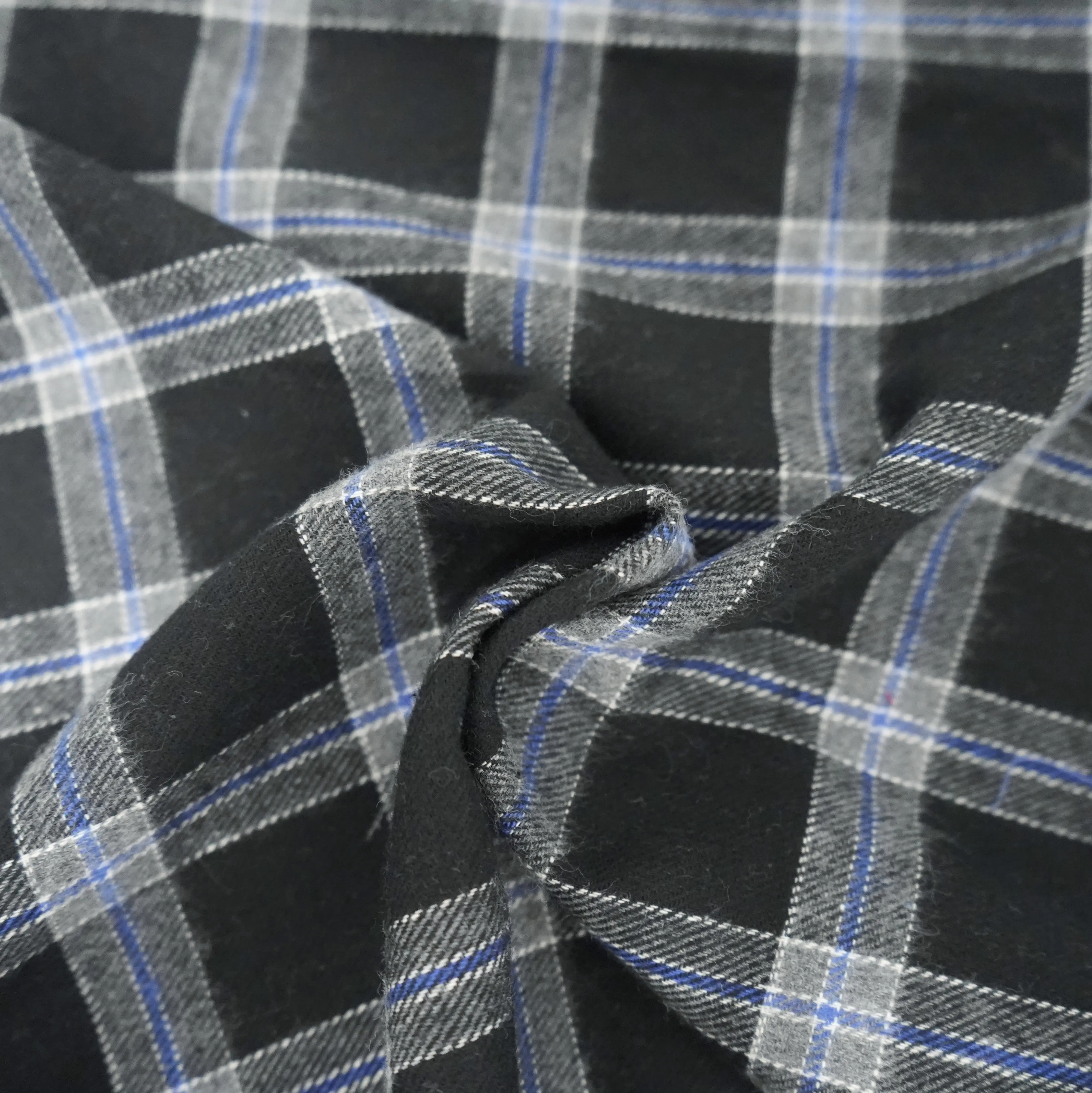 Factory OEM ODM Cheap wholesale cotton fabric Yarn dyed checked FLEECE fabric for shirt