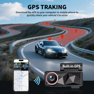 Câmera de Painel para Carro com Lente 6G, Câmera Frontal 4K e Traseira 1080p, Tela Sensível ao Toque, Caixa Preta para Carro, <span class=keywords><strong>Detector</strong></span> de <span class=keywords><strong>Radar</strong></span> - Product Image 3