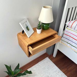 Muebles de Dormitorio de Diseño Minimalista, Color Personalizado, Mesita de Noche Flotante Moderna, Mesa de Noche Montada en la Pared con Almacenamiento - Product Image 1