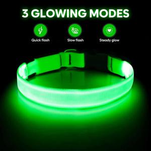 LED <b>Dog</b> Collar, <b>Light</b> Up <b>Dog</b> Collar Rechargeable Glow in Dark Pet Collar - Product Image 5