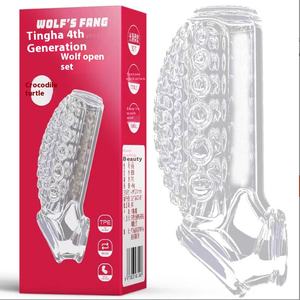 Dildo Dorn Set Transparent Kristall Dorn Ring Verhütung mittel Penis Kondom Männer Sexspielzeug Sexspielzeug Verdickt Verzögerte Sexspielzeug - Product Image 2