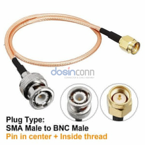 SMA để BNC Cáp RF đồng trục Bộ chuyển đổi kết nối rg316 - Product Image 3