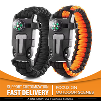 Meilleur Choix Bracelet de Survie Tressé Multifonctionnel 5-en-1 avec Boussole Portable Étanche Antichoc pour Activités de Plein Air et Camping