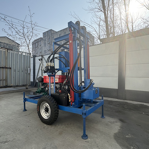 Tragbares Dieselbetriebenes Radmontiertes Brunnenbohrgerät, Kostengünstige Kleine Bohrmaschine mit 220V Motor, Pumpe und Getriebe, Max. 260m - Product Image 6