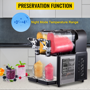 Máquina Comercial de Doble Tazón 3L x 2 y Máquina de Daiquiri de Alta Productividad para Bebidas Congeladas, Máquina de Granizados Negra, Nueva Comercial - Product Image 5