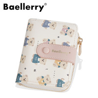 Billetera Dompet Wanita Multi slot kartu, dompet Rfid Cuero Mujer Dama Baellerry, Penyimpanan ID beruang lucu untuk wanita