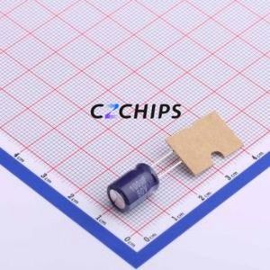 Condensador Electrolítico de Aluminio de Montaje Pasante ECA1HM101BJ, D8xL11.5mm, 100uF, 20%, 50V, 250mA-120Hz - Product Image 1