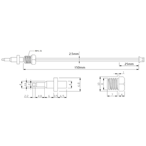 Sonde de température haute précision étanche 100 Kohms en acier inoxydable haute température pour machines à café - Product Image 2