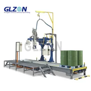 auto Chemical drum filling machine for filling 200L salt water/sauce/ink/paint