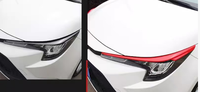 Convient pour Toyota Corolla, paupières de phare, sourcils, noir brillant