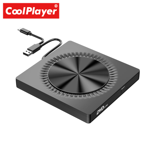 Newest Factory Selling 7-in-1 CD Drive USB 3.0 Type-C Port Hub ROM Rewriter Burner External Optical Drive for Laptop