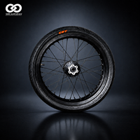 Kit de roues de route Supermoto noires de 17 pouces avec pneus CST Street pour Surron Light Bee X 79BIKE Moto électrique tout-terrain