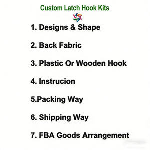 Kits de tapis miniatures à crocheter personnalisés pour débutants, projets de tapis shaggy DIY pour enfants, décoration en gros - Product Image 6