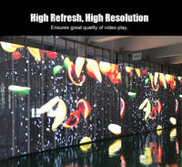 Écran LED transparent pour fenêtre intérieure à haute fréquence de rafraîchissement, film immersif pour vitre, affichage vidéo 3D couleur intégrale, IP65, mur LED