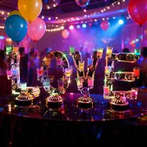 Light Up Glass Holder For Bars Party Cocktail <b>Sips</b> Bullet Glasses Nightclub Liquor Rack Unique Shape Lightweight - Product Image 3