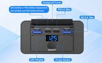 Chargeur de voiture double USB-A 18W et double PD3.0 30W avec affichage de tension pour véhicules 12V/24V, bateaux et applications marines