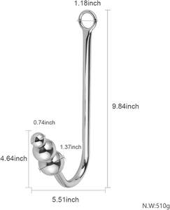 Roestvrijstalen Anale Haak Butt Plug Haak Fetisj Met 3 Verwisselbare Hartballen Anale Seksspeeltjes Voor Liefhebbers Paar Homo Lesbiennes - Product Image 5