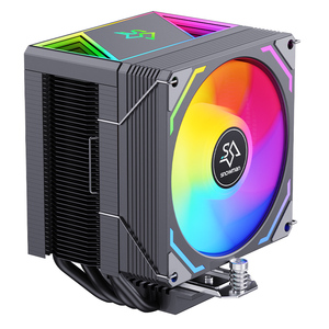 SNOWMAN Low-Profile ARGB <span class=keywords><strong>CPU</strong></span> Cooler Radiator Single Tower <span class=keywords><strong>CPU</strong></span> Cooler con 92mm PWM Quiet Fan Support Black White - Product Image 1