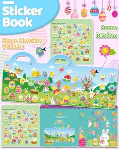 Reusable Sticker <strong>Book</strong> for Toddlers, Toddler Travel Toys Activities Crafts P <strong>Easter</strong> Basket Stuffers Birthday Gifts - Product Image 4