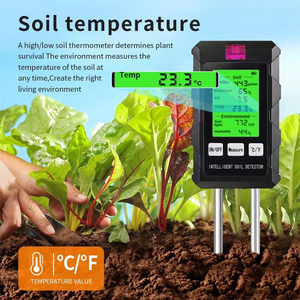 Détecteur intelligent portable 6 en 1 pour l'humidité du sol, le pH, la fertilité, la température, instrument de test environnemental, testeur de sol - Product Image 5