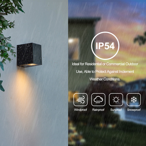 Lampada da Parete Esterna IP54 in Plastica Economica Quadrata Luce da Parete per Esterni - Product Image 5