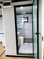 Maison conteneur mobile extensible en acier de 20 pieds, écologique, préfabriquée, 3 chambres, de luxe, avec panneaux sandwich, pour extérieur et école en bois